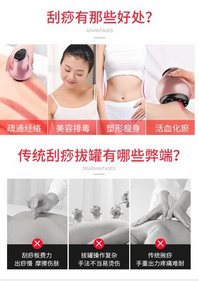 SdoK玫瑰金電動(dòng)刮痧儀 科技與傳統(tǒng)的優(yōu)雅邂逅